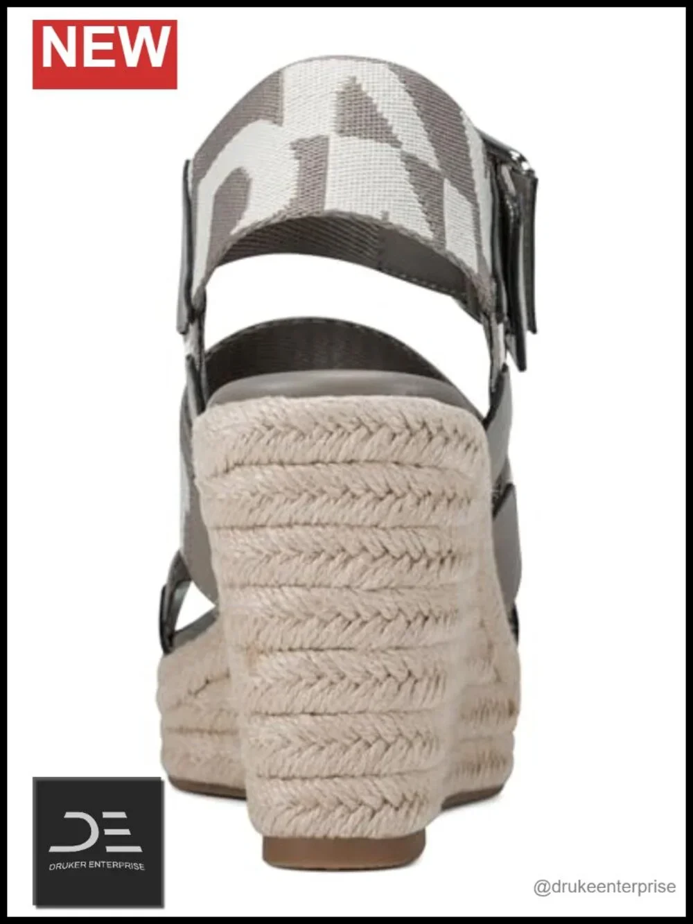 DKNY Caylee Espadrille Wedge Sandal Ankle Strap